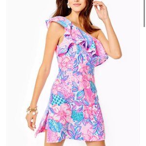 Lily Pulitzer Kipton One-Shoulder Romper NWT